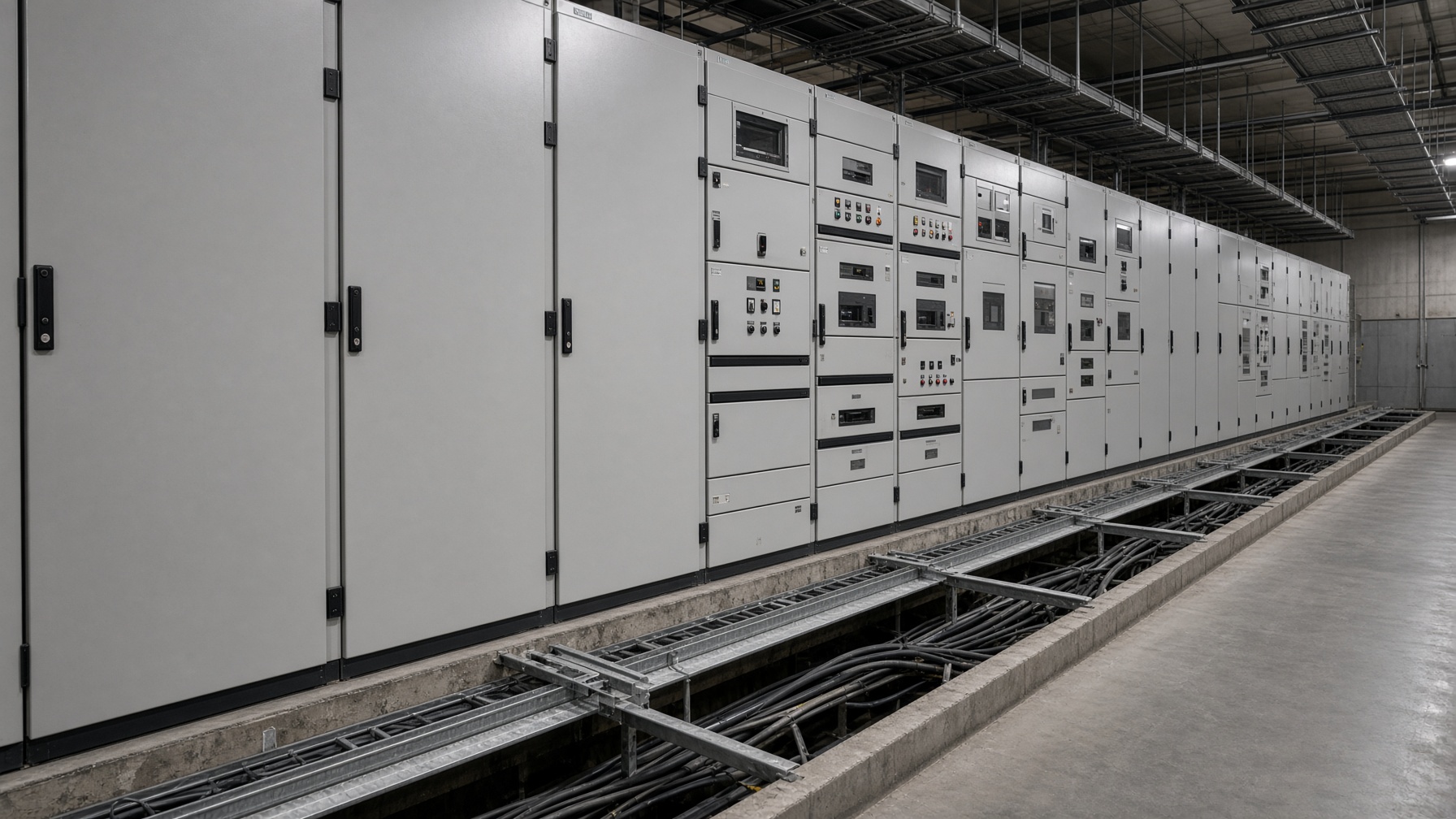 Industrial MCC and PCC switchboard room